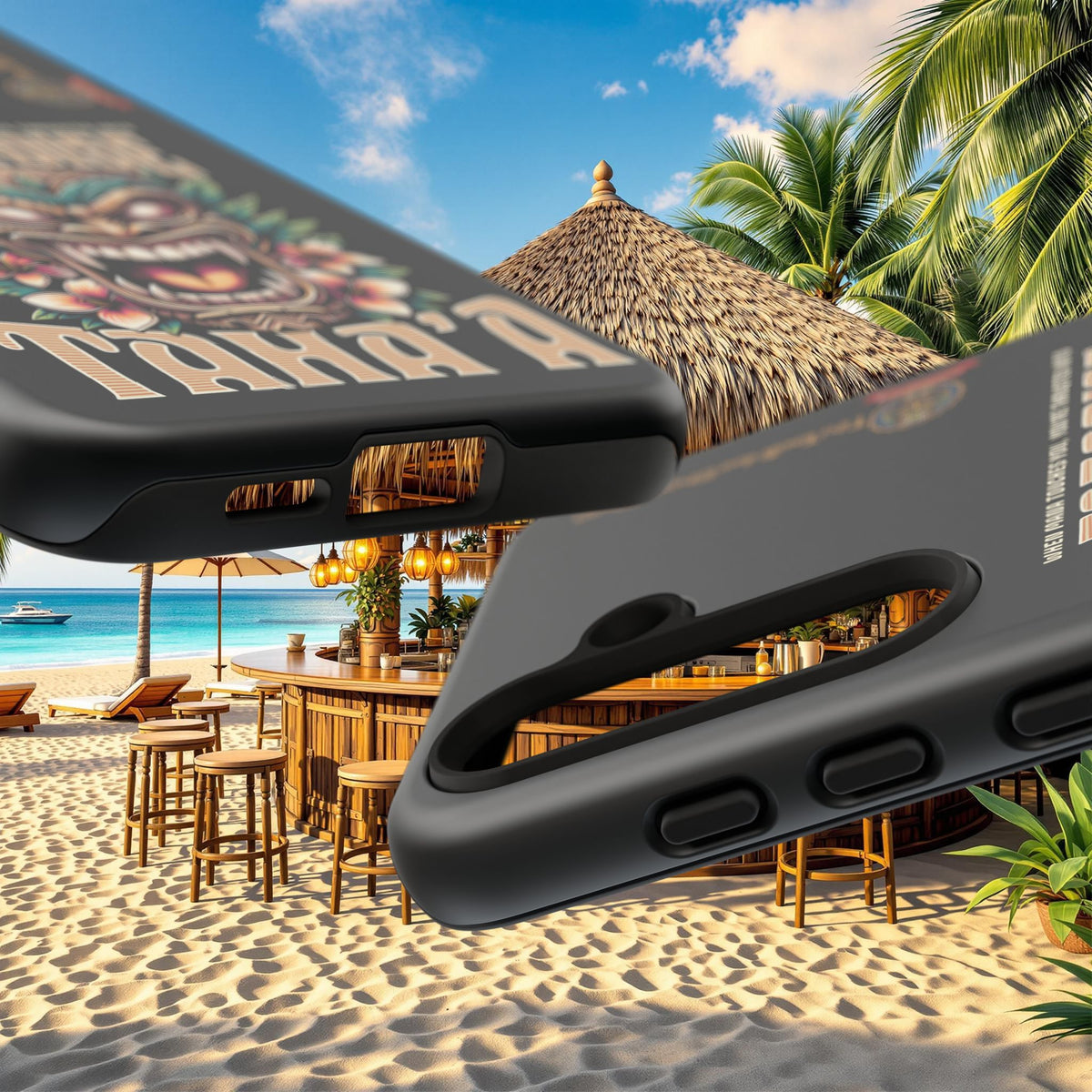 Tahaa – Coque Antichoc Premium « Tiki Féroce » | Design Tribal & Protection Maximale