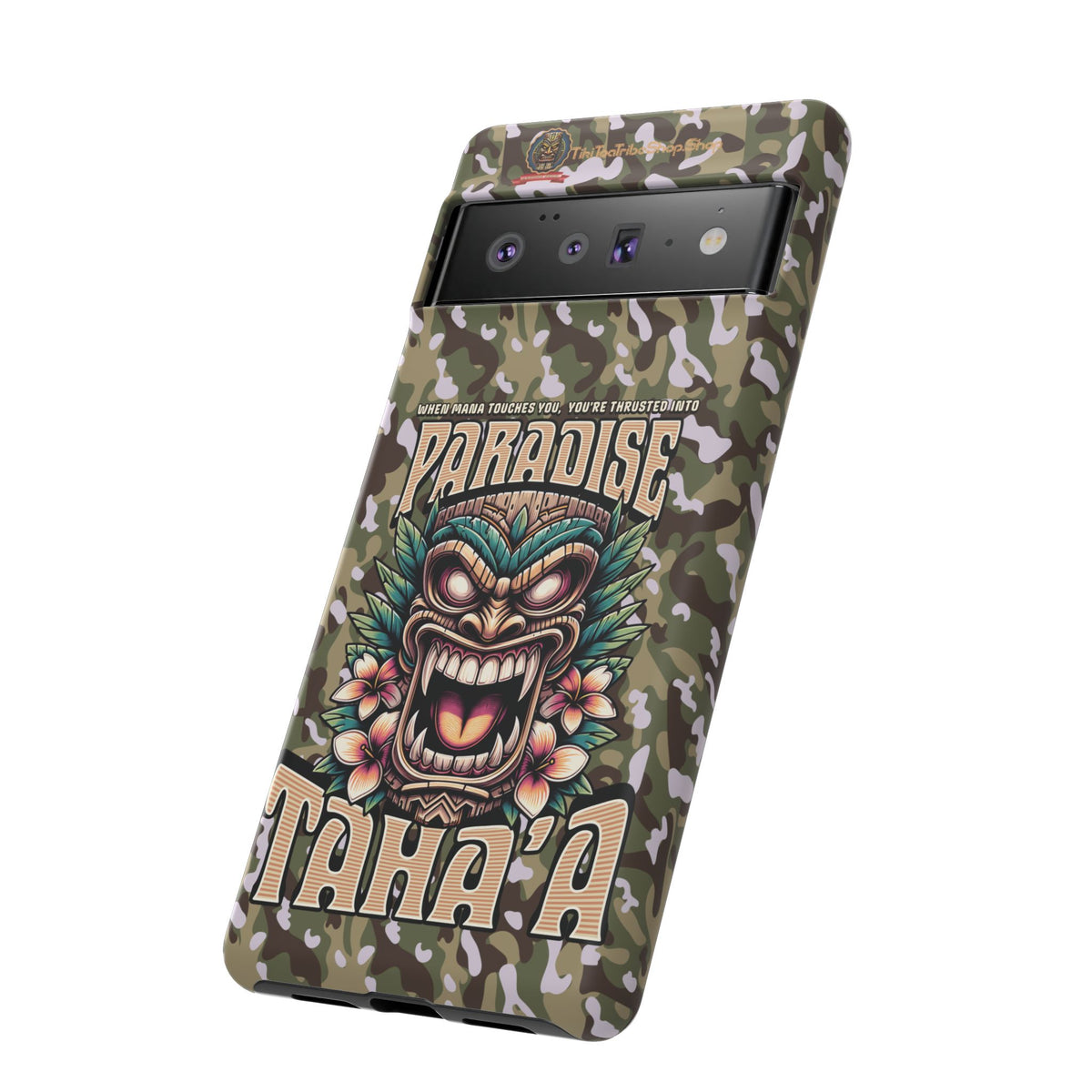 Tahaa – Coque Antichoc Premium « Tiki Féroce » | Design Tribal & Protection Maximale