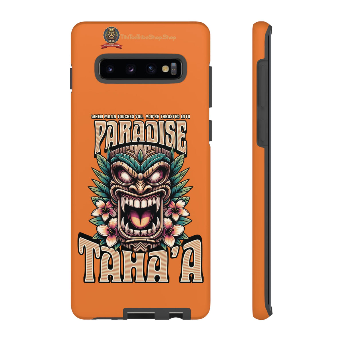 Tahaa – Coque Antichoc Premium « Tiki Féroce » | Design Tribal & Protection Maximale