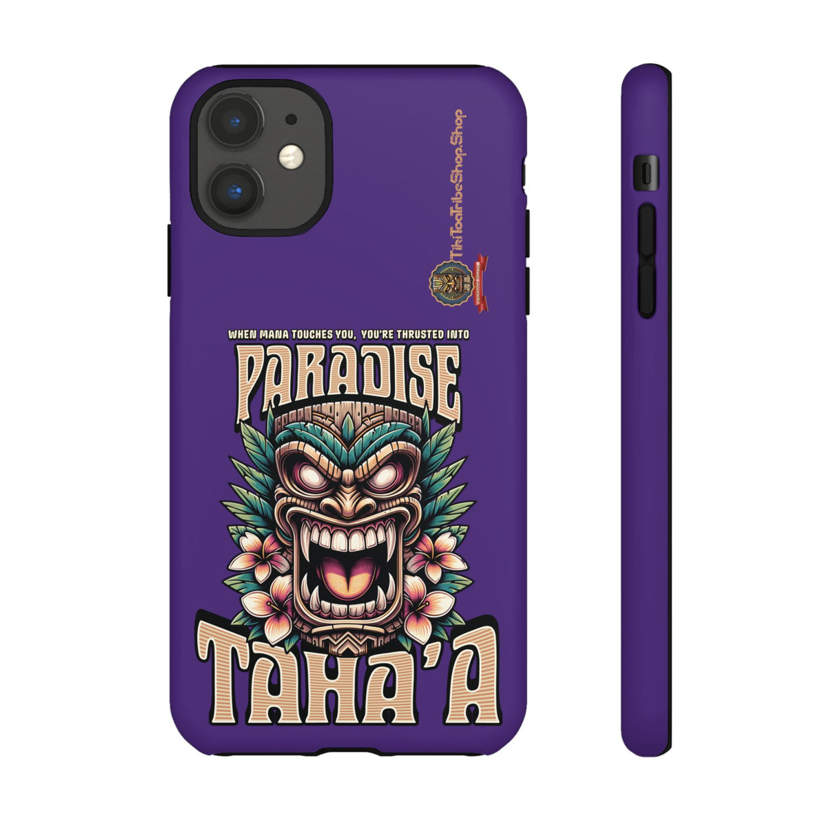 Tahaa – Coque Antichoc Premium « Tiki Féroce » | Design Tribal & Protection Maximale