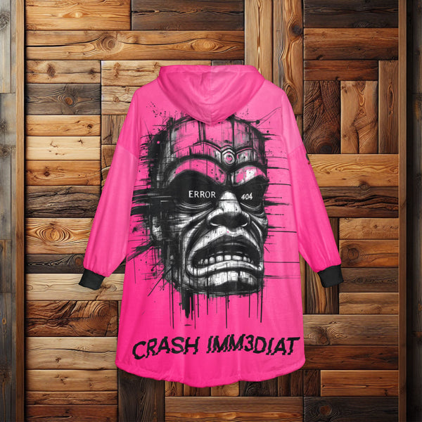 Tiki Glitch &amp; Error Hooded Fleece Blanket