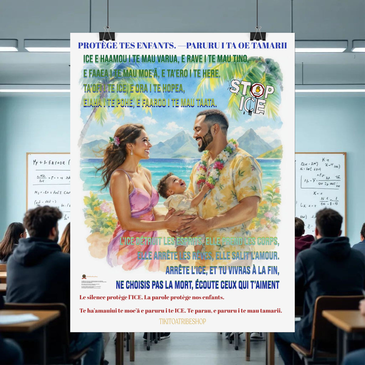 Posters Anti-ICE Polynésie – Affiches de Sensibilisation Contre la Drogue “Paruru i te ora – Brisons les chaînes de l’ICE”