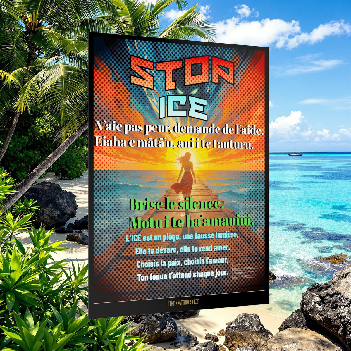 Posters Anti-ICE Polynésie – Affiches de Sensibilisation Contre la Drogue “Paruru i te ora – Brisons les chaînes de l’ICE”