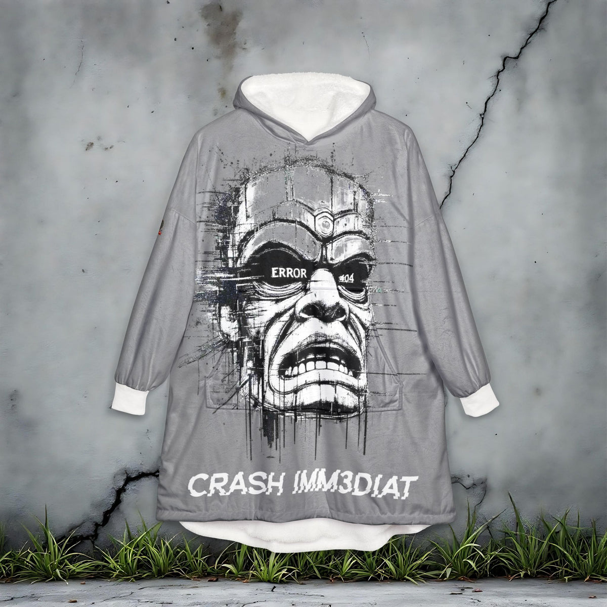 Tiki Glitch &amp; Error Hooded Fleece Blanket