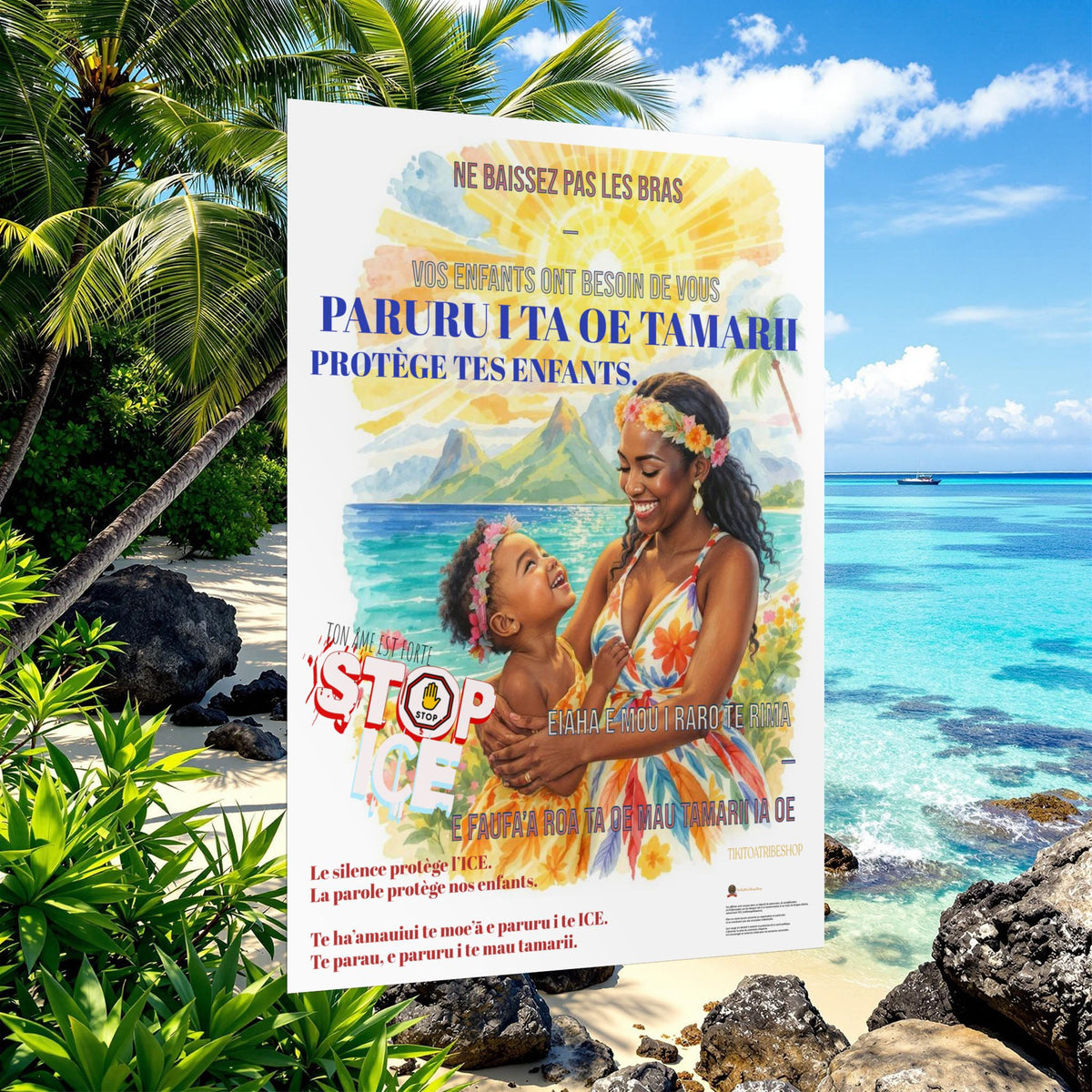Posters Anti-ICE Polynésie – Affiches de Sensibilisation Contre la Drogue “Paruru i te ora – Brisons les chaînes de l’ICE”
