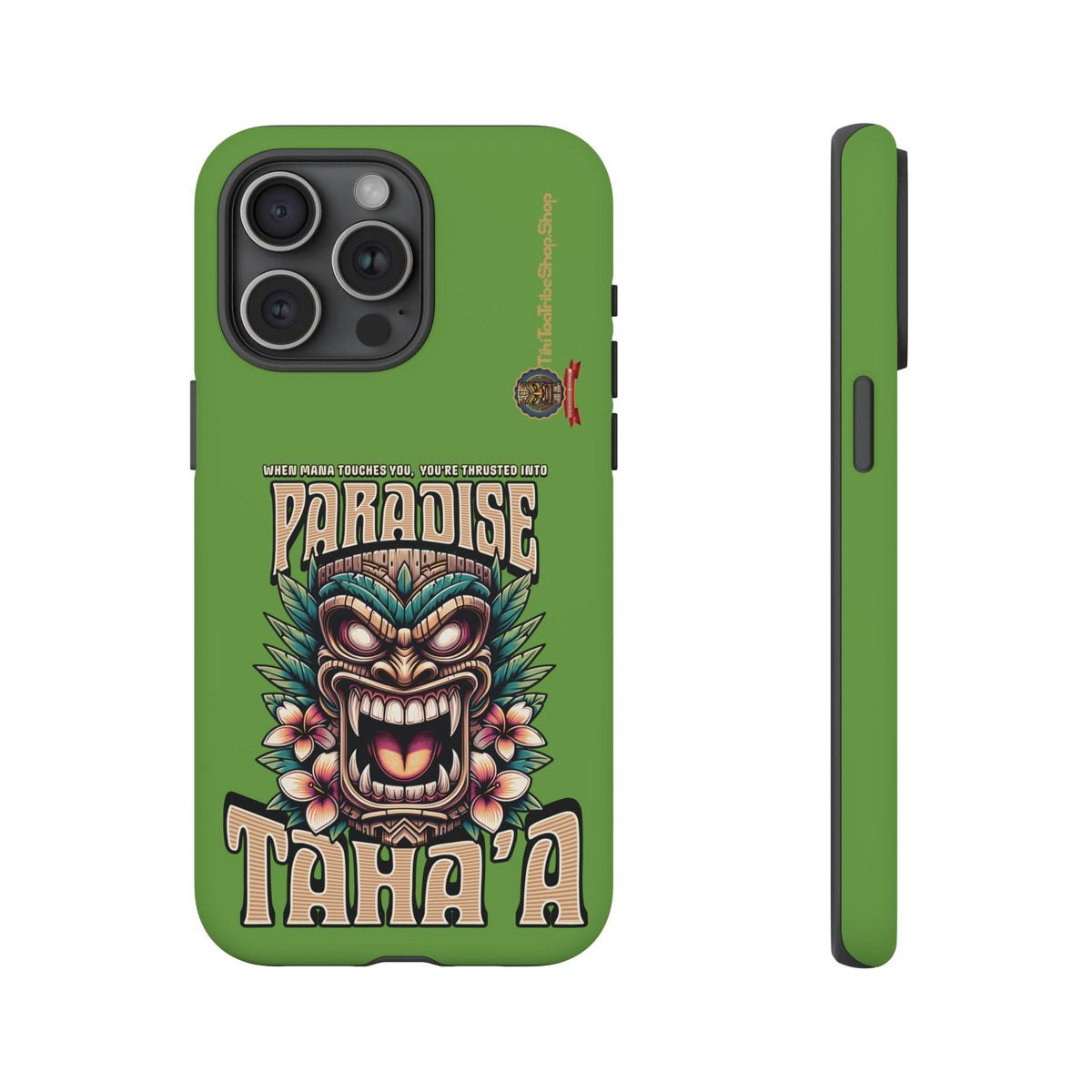 Tahaa – Coque Antichoc Premium « Tiki Féroce » | Design Tribal & Protection Maximale