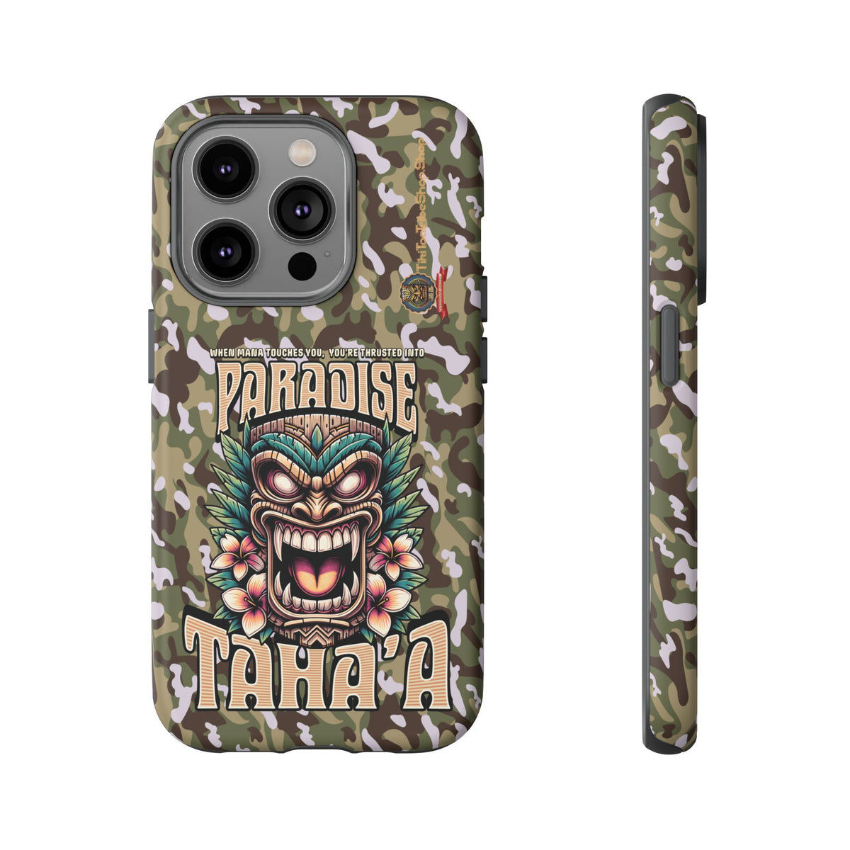 Tahaa – Coque Antichoc Premium « Tiki Féroce » | Design Tribal & Protection Maximale