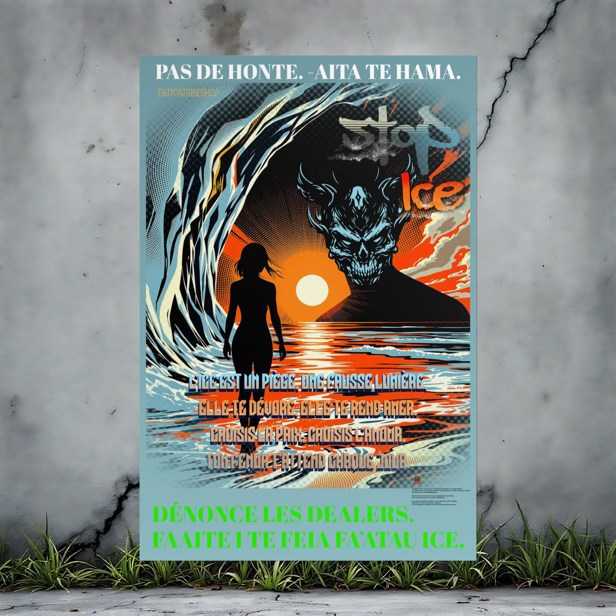 Posters Anti-ICE Polynésie – Affiches de Sensibilisation Contre la Drogue “Paruru i te ora – Brisons les chaînes de l’ICE”