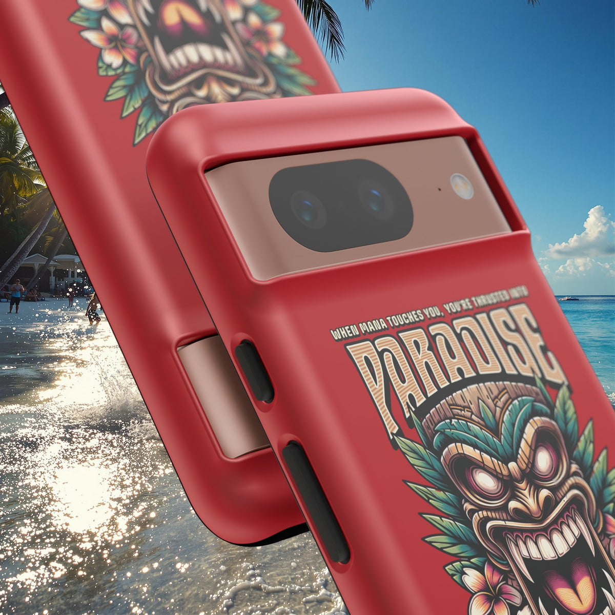 Tahaa – Coque Antichoc Premium « Tiki Féroce » | Design Tribal & Protection Maximale