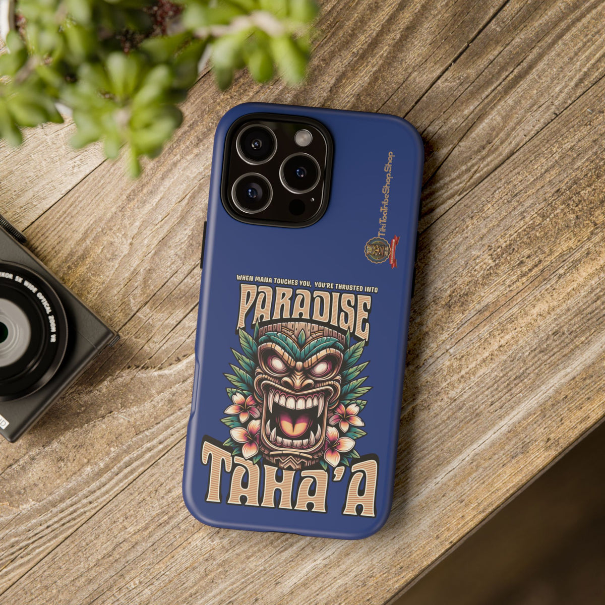 Tahaa – Coque Antichoc Premium « Tiki Féroce » | Design Tribal & Protection Maximale