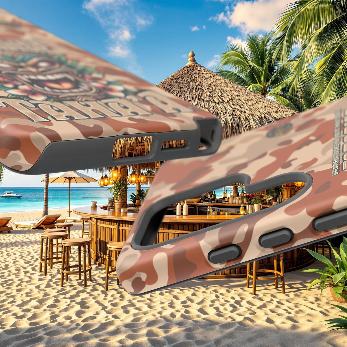 Tahaa – Coque Antichoc Premium « Tiki Féroce » | Design Tribal & Protection Maximale