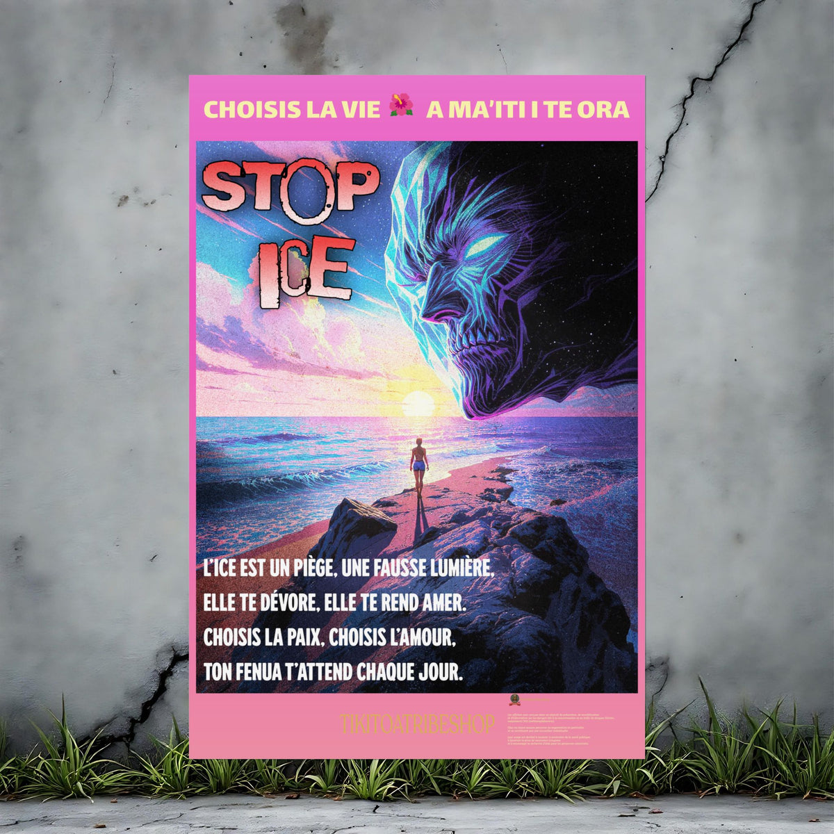 Posters Anti-ICE Polynésie – Affiches de Sensibilisation Contre la Drogue “Paruru i te ora – Brisons les chaînes de l’ICE”