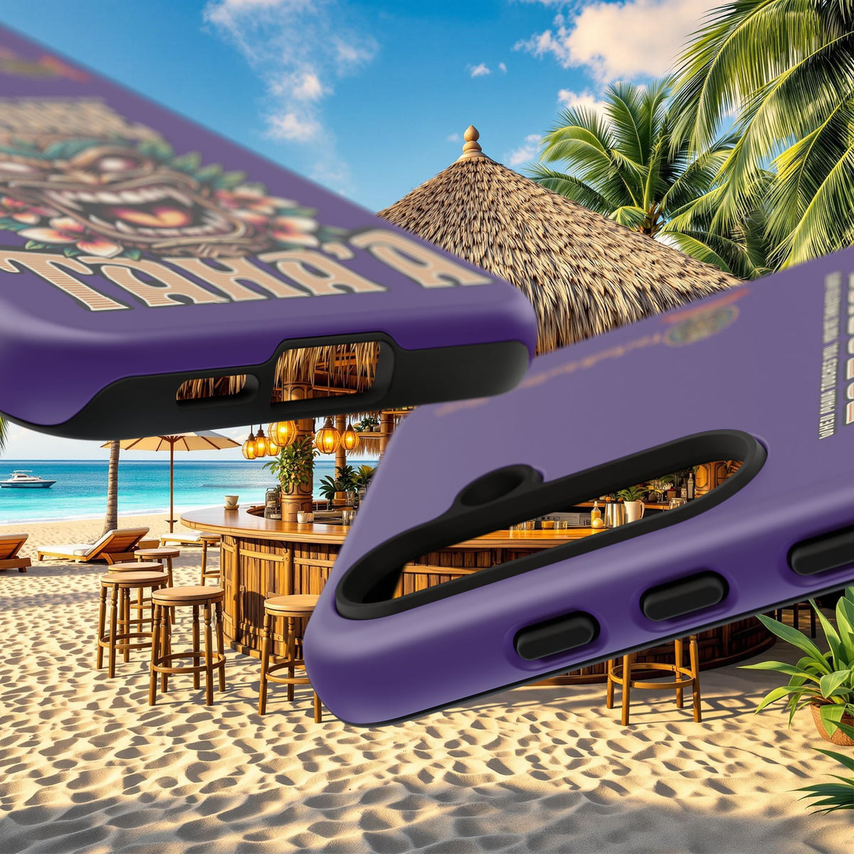 Tahaa – Coque Antichoc Premium « Tiki Féroce » | Design Tribal & Protection Maximale