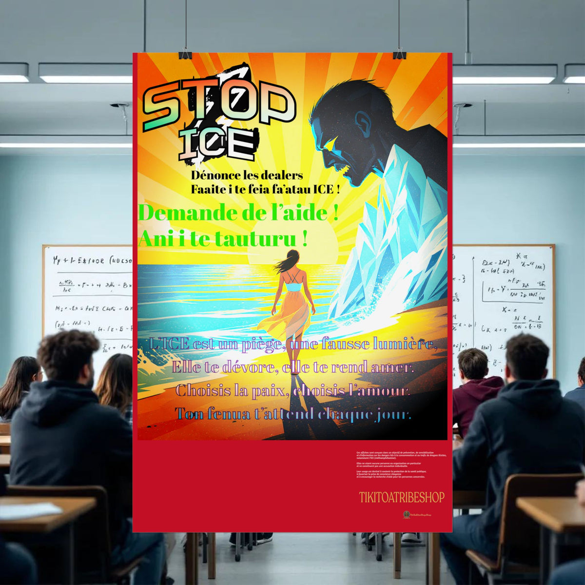 Anti-ICE Polynésie – Affiches de Sensibilisation Contre la Drogue “Paruru i te ora – Brisons les chaînes de l’ICE”