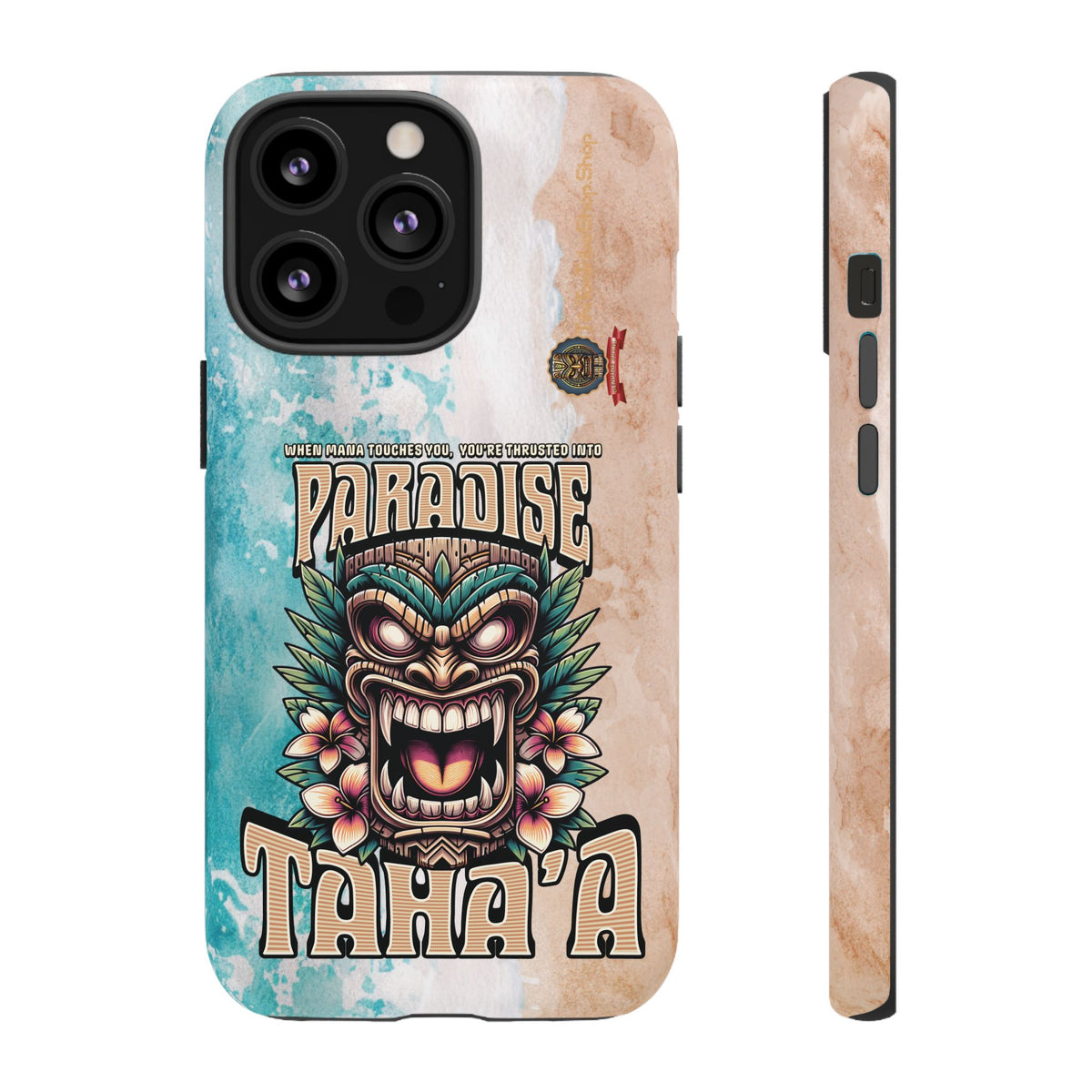 Tahaa – Coque Antichoc Premium « Tiki Féroce » | Design Tribal & Protection Maximale