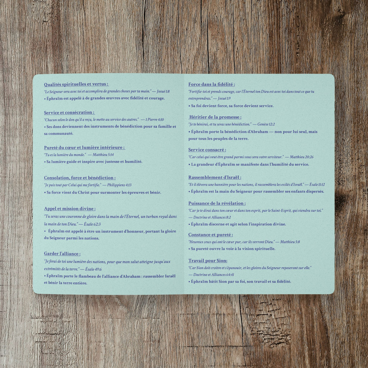 Journal de Prière & Réflexion Spirituelle – Fils d’Éphraïm | Cahier Inspirant LDS pour Hommes | Journal Biblique & Croissance Spirituelle (200 pages)