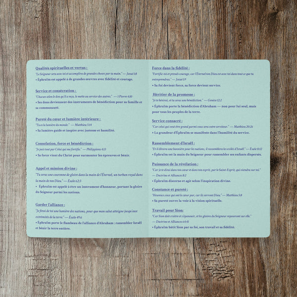 Journal de Prière & Réflexion Spirituelle – Fils d’Éphraïm | Cahier Inspirant LDS pour Hommes | Journal Biblique & Croissance Spirituelle (200 pages)