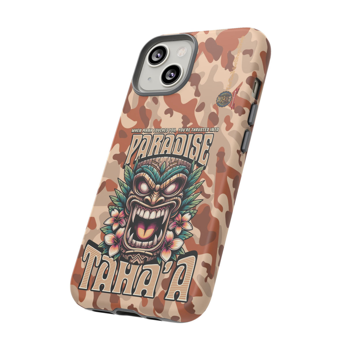Tahaa – Coque Antichoc Premium « Tiki Féroce » | Design Tribal & Protection Maximale