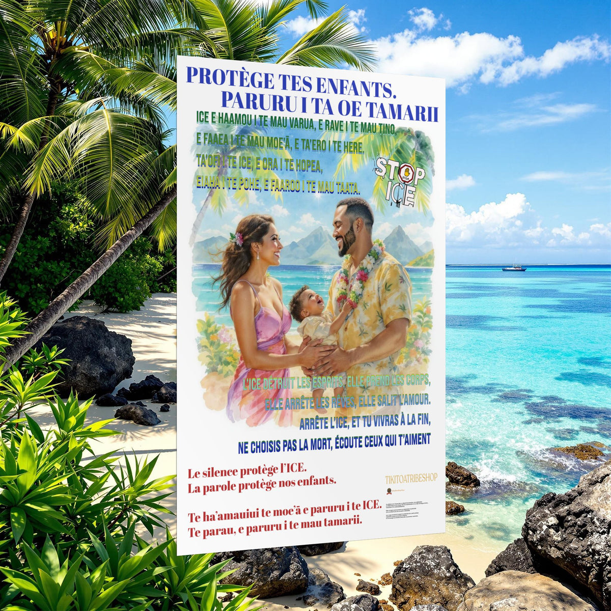 Posters Anti-ICE Polynésie – Affiches de Sensibilisation Contre la Drogue “Paruru i te ora – Brisons les chaînes de l’ICE”