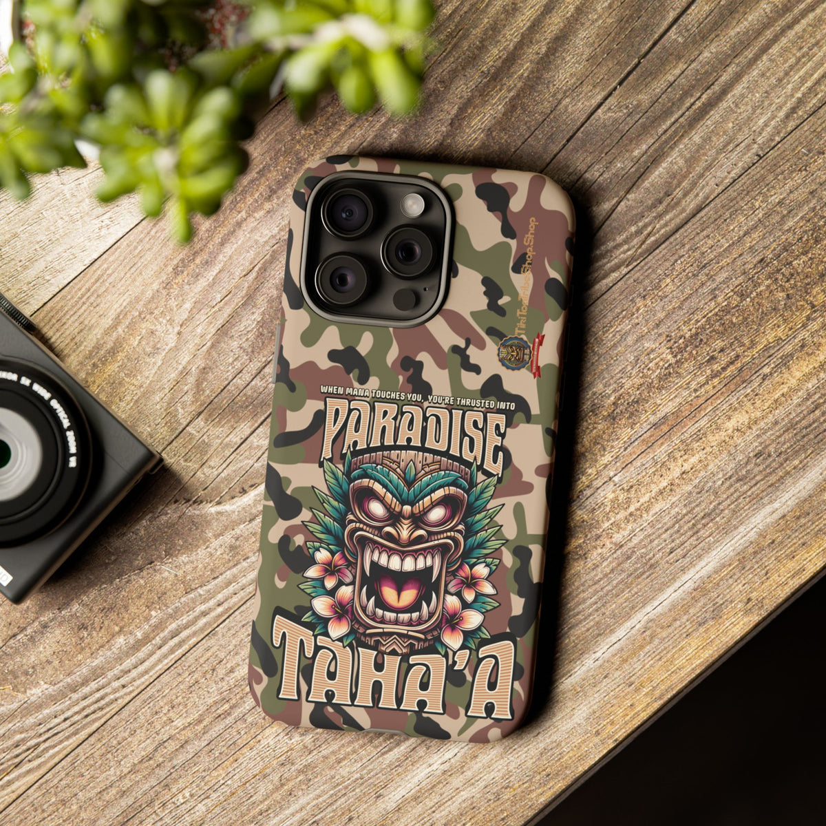 Tahaa – Coque Antichoc Premium « Tiki Féroce » | Design Tribal & Protection Maximale
