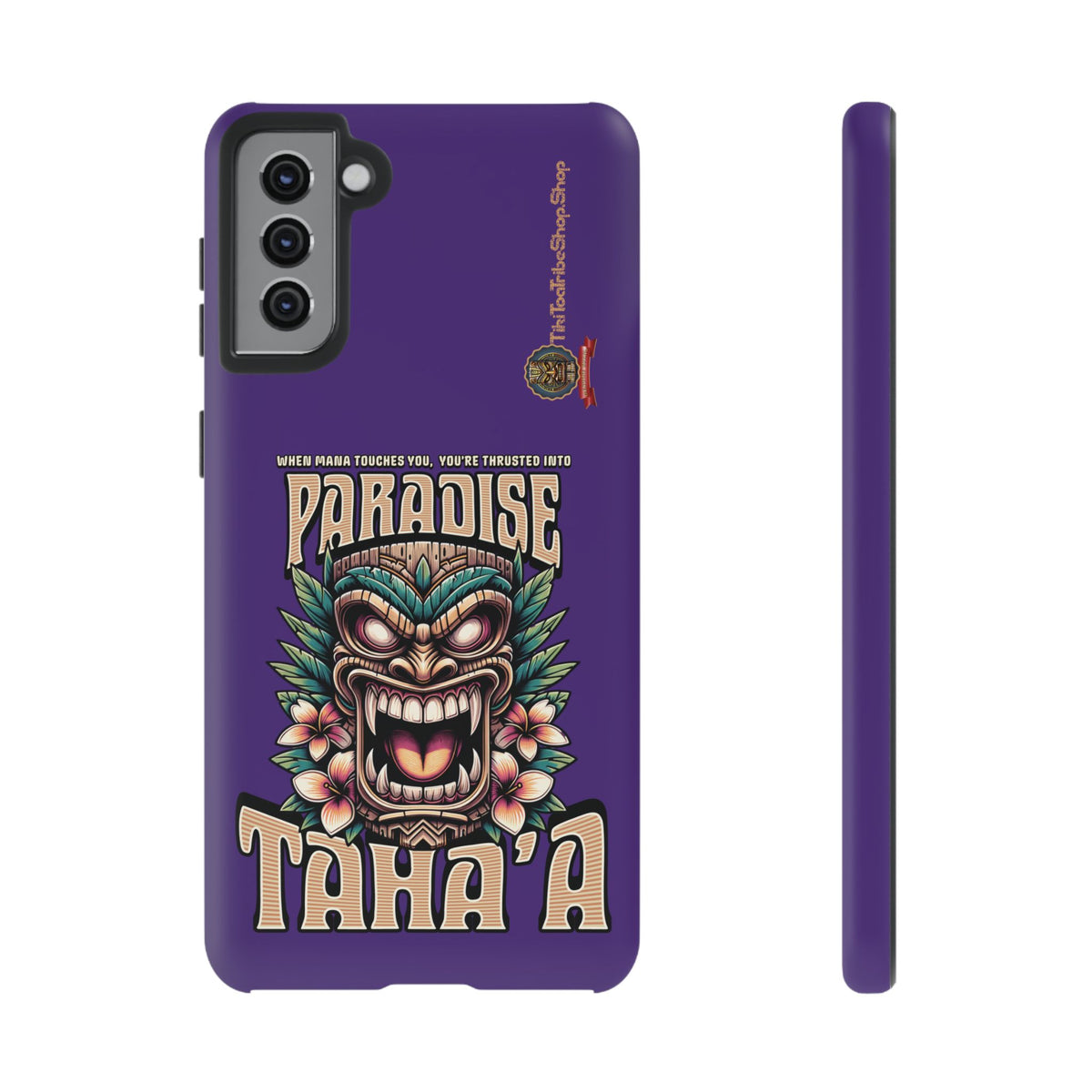 Tahaa – Coque Antichoc Premium « Tiki Féroce » | Design Tribal & Protection Maximale