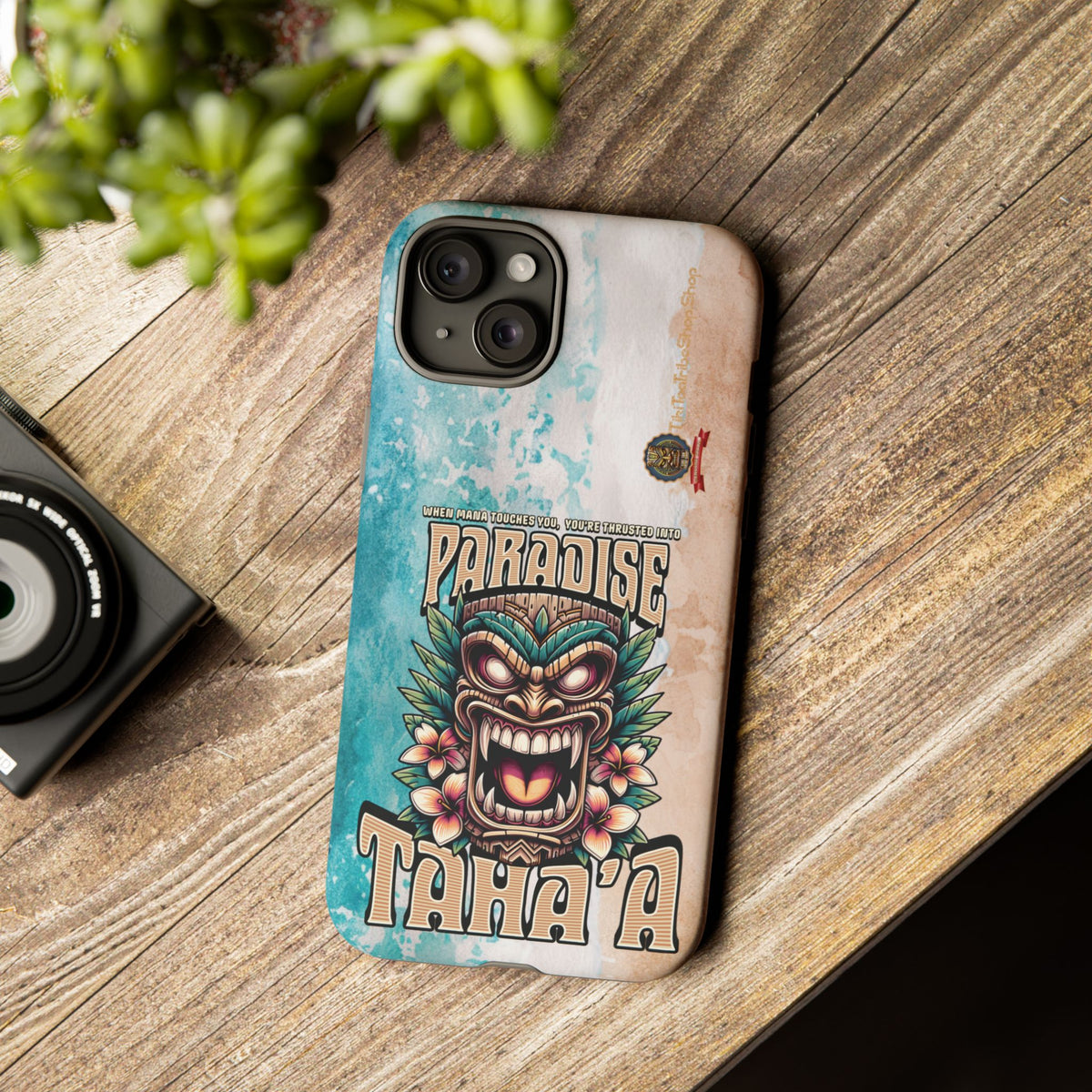 Tahaa – Coque Antichoc Premium « Tiki Féroce » | Design Tribal & Protection Maximale