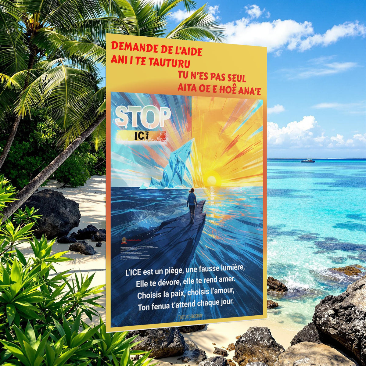 Posters Anti-ICE Polynésie – Affiches de Sensibilisation Contre la Drogue “Paruru i te ora – Brisons les chaînes de l’ICE”