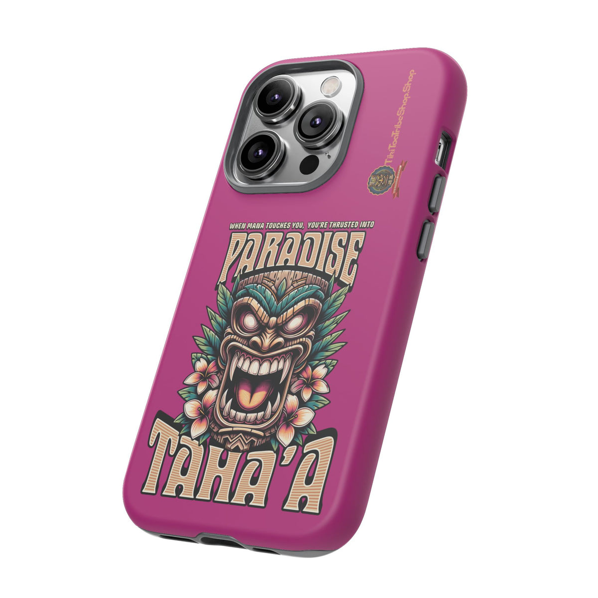 Tahaa – Coque Antichoc Premium « Tiki Féroce » | Design Tribal & Protection Maximale
