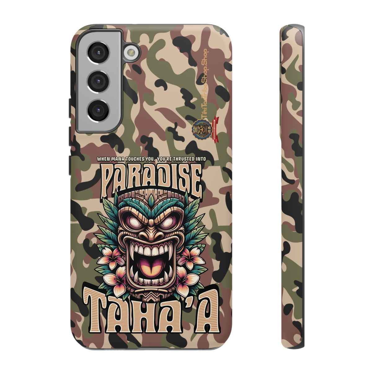 Tahaa – Coque Antichoc Premium « Tiki Féroce » | Design Tribal & Protection Maximale