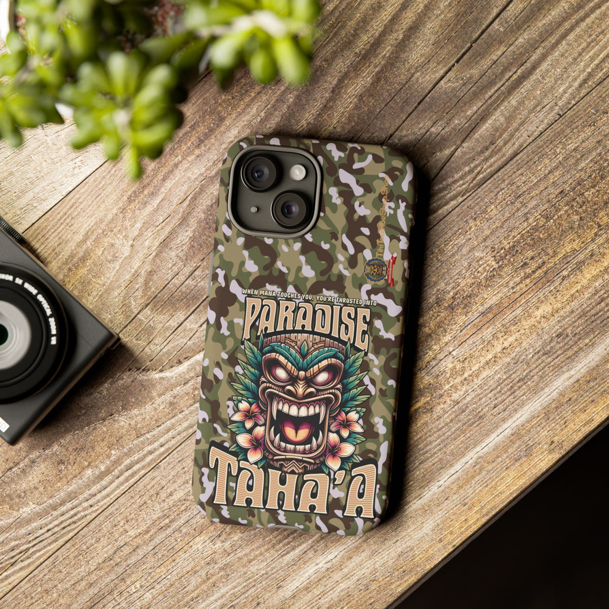 Tahaa – Coque Antichoc Premium « Tiki Féroce » | Design Tribal & Protection Maximale