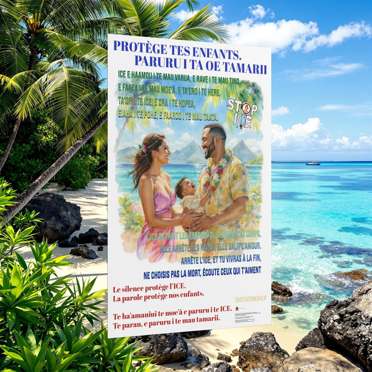 Posters Anti-ICE Polynésie – Affiches de Sensibilisation Contre la Drogue “Paruru i te ora – Brisons les chaînes de l’ICE”
