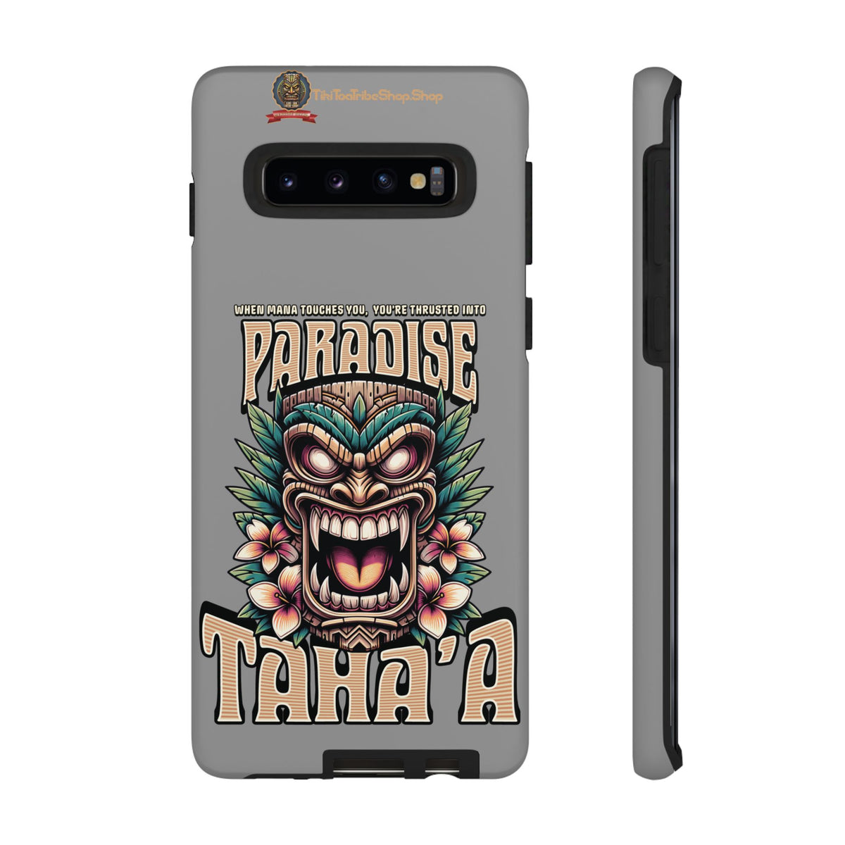 Tahaa – Coque Antichoc Premium « Tiki Féroce » | Design Tribal & Protection Maximale