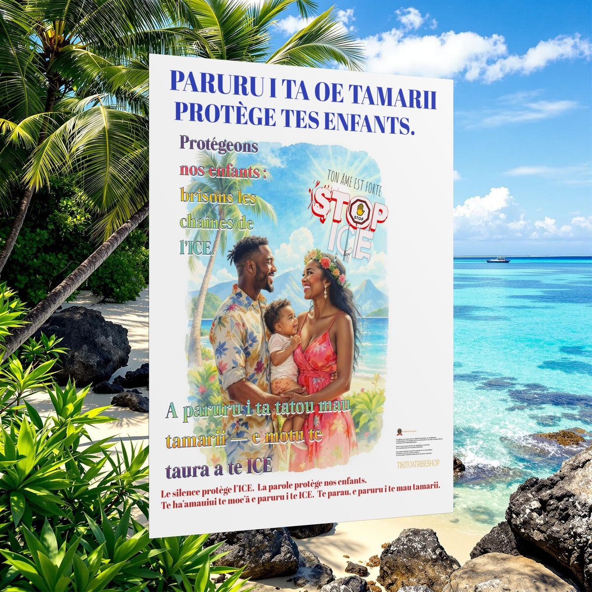Posters Anti-ICE Polynésie – Affiches de Sensibilisation Contre la Drogue “Paruru i te ora – Brisons les chaînes de l’ICE”