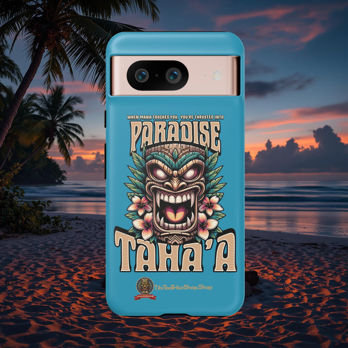 Tahaa – Coque Antichoc Premium « Tiki Féroce » | Design Tribal & Protection Maximale