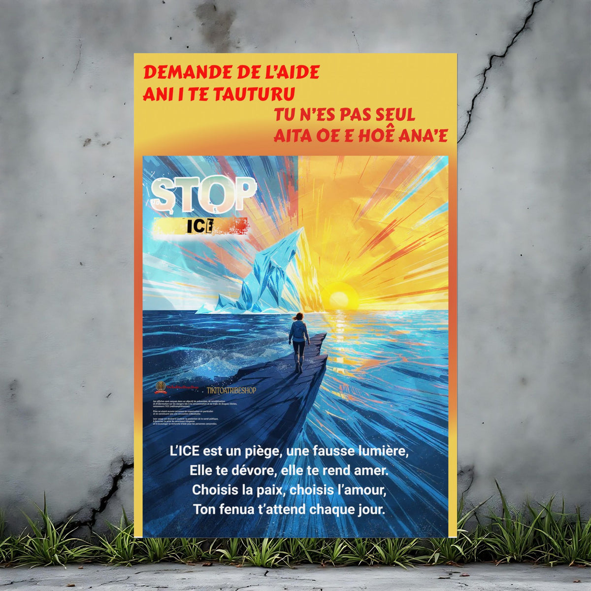 Posters Anti-ICE Polynésie – Affiches de Sensibilisation Contre la Drogue “Paruru i te ora – Brisons les chaînes de l’ICE”