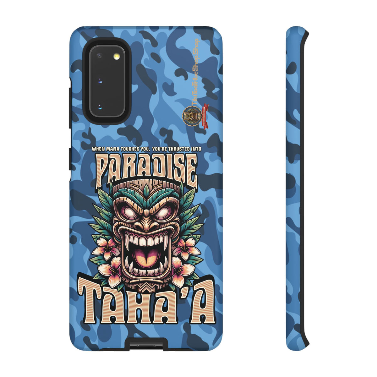 Tahaa – Coque Antichoc Premium « Tiki Féroce » | Design Tribal & Protection Maximale