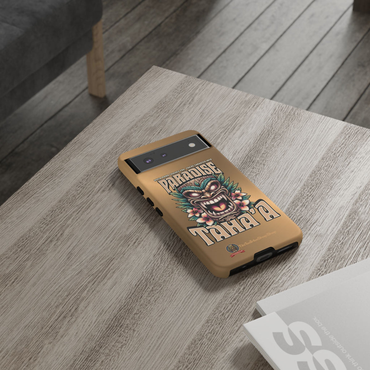 Tahaa – Coque Antichoc Premium « Tiki Féroce » | Design Tribal & Protection Maximale