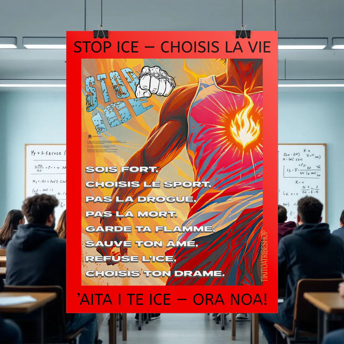 Posters Anti-ICE Polynésie – Affiches de Sensibilisation Contre la Drogue Paruru i te ora – Brisons les chaînes de l’ICE