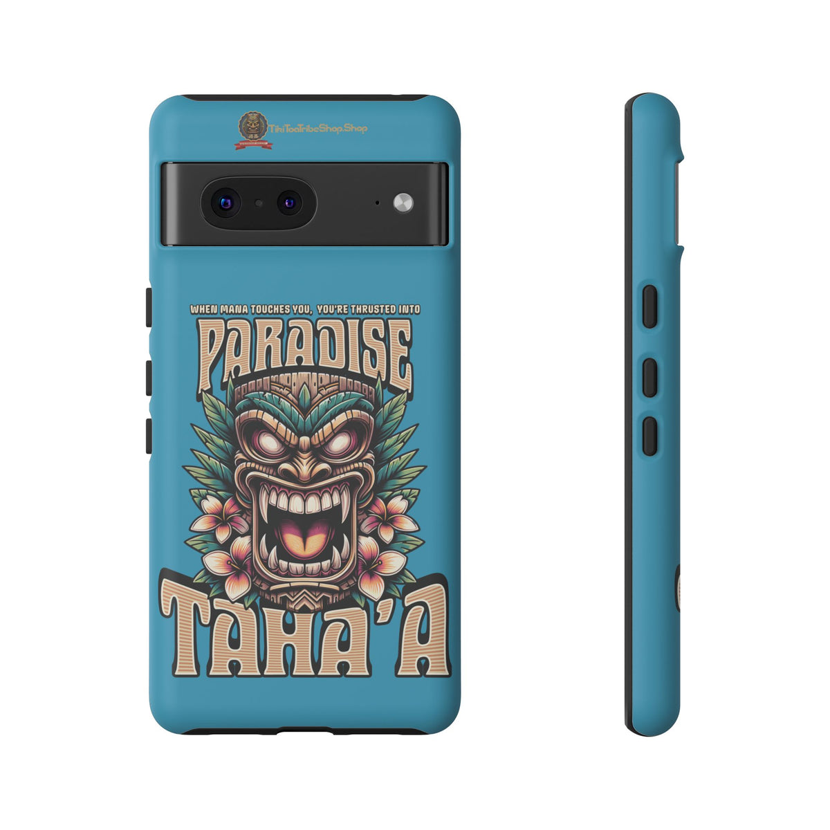 Tahaa – Coque Antichoc Premium « Tiki Féroce » | Design Tribal & Protection Maximale