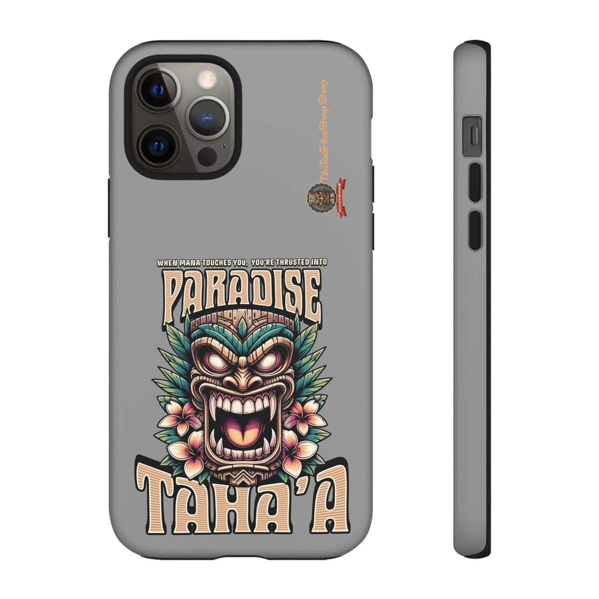 Tahaa – Coque Antichoc Premium « Tiki Féroce » | Design Tribal & Protection Maximale