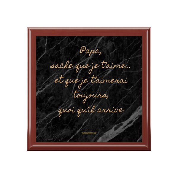 Coffret à Bijoux en bois noble avec carreaux céramique