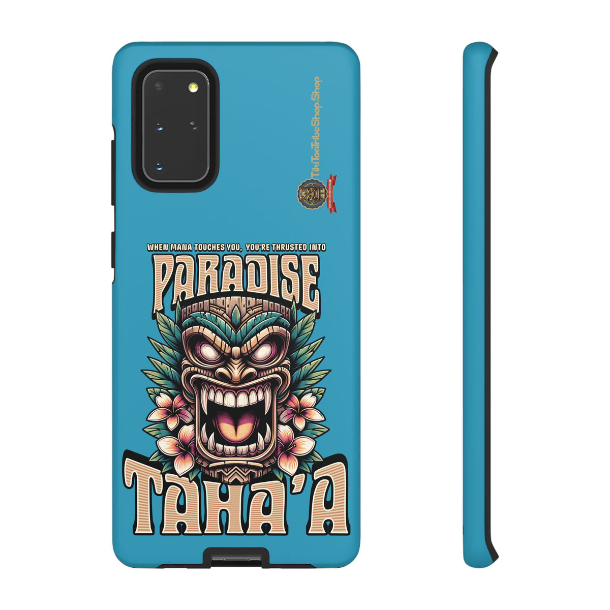 Tahaa – Coque Antichoc Premium « Tiki Féroce » | Design Tribal & Protection Maximale