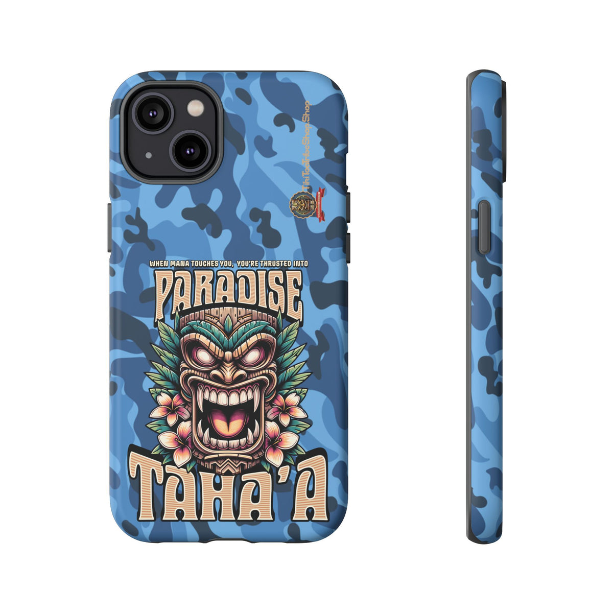 Tahaa – Coque Antichoc Premium « Tiki Féroce » | Design Tribal & Protection Maximale