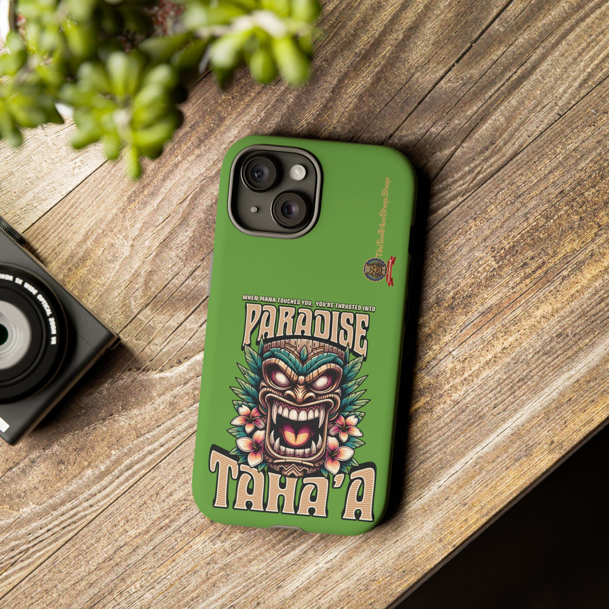 Tahaa – Coque Antichoc Premium « Tiki Féroce » | Design Tribal & Protection Maximale