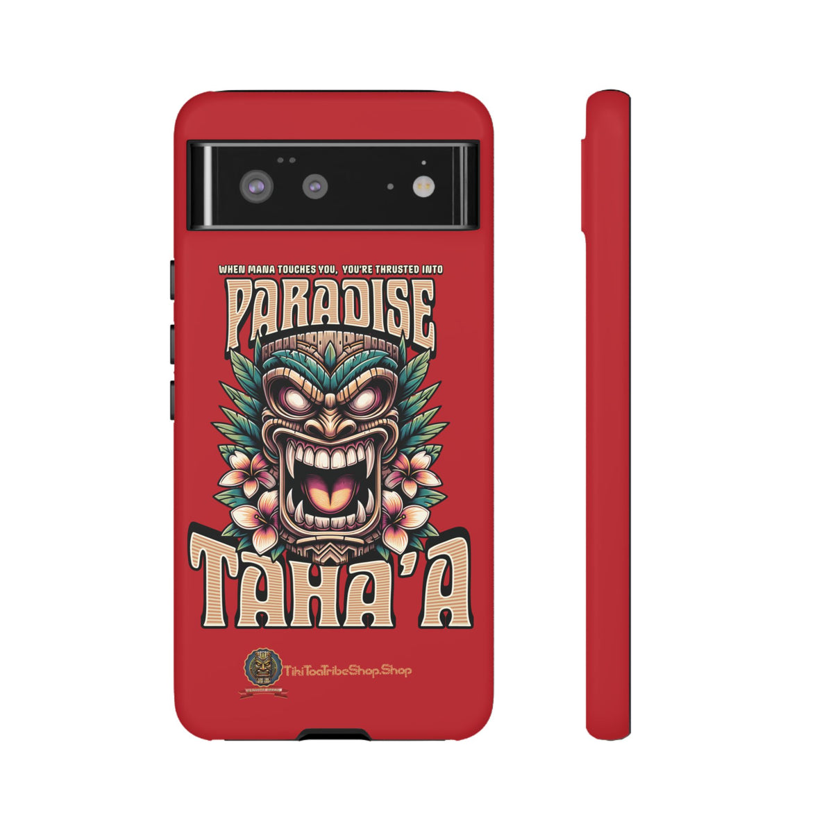 Tahaa – Coque Antichoc Premium « Tiki Féroce » | Design Tribal & Protection Maximale