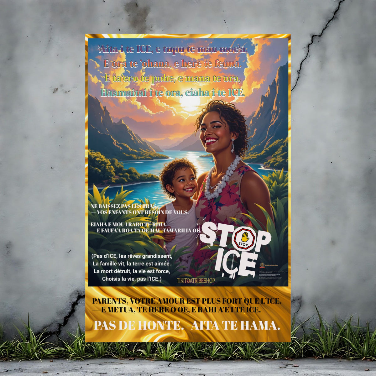 Posters Anti-ICE Polynésie – Affiches de Sensibilisation Contre la Drogue “Paruru i te ora – Brisons les chaînes de l’ICE”