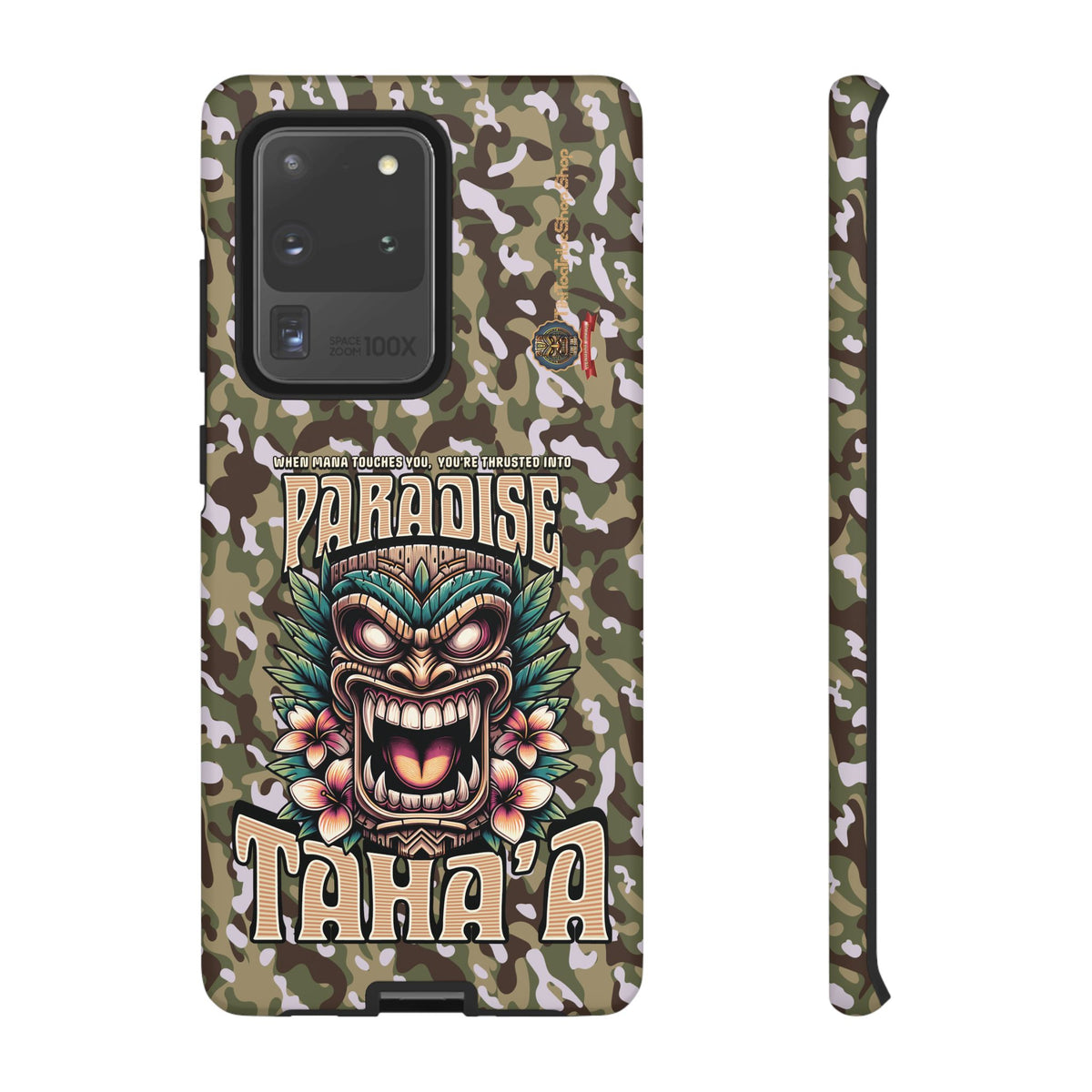 Tahaa – Coque Antichoc Premium « Tiki Féroce » | Design Tribal & Protection Maximale