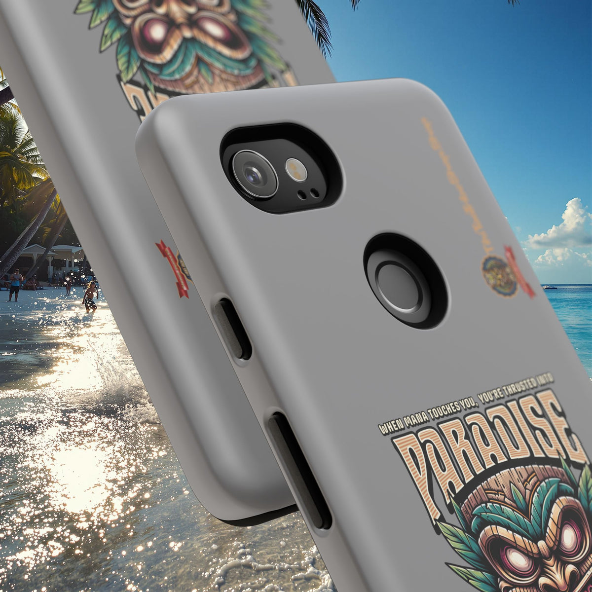 Tahaa – Coque Antichoc Premium « Tiki Féroce » | Design Tribal & Protection Maximale