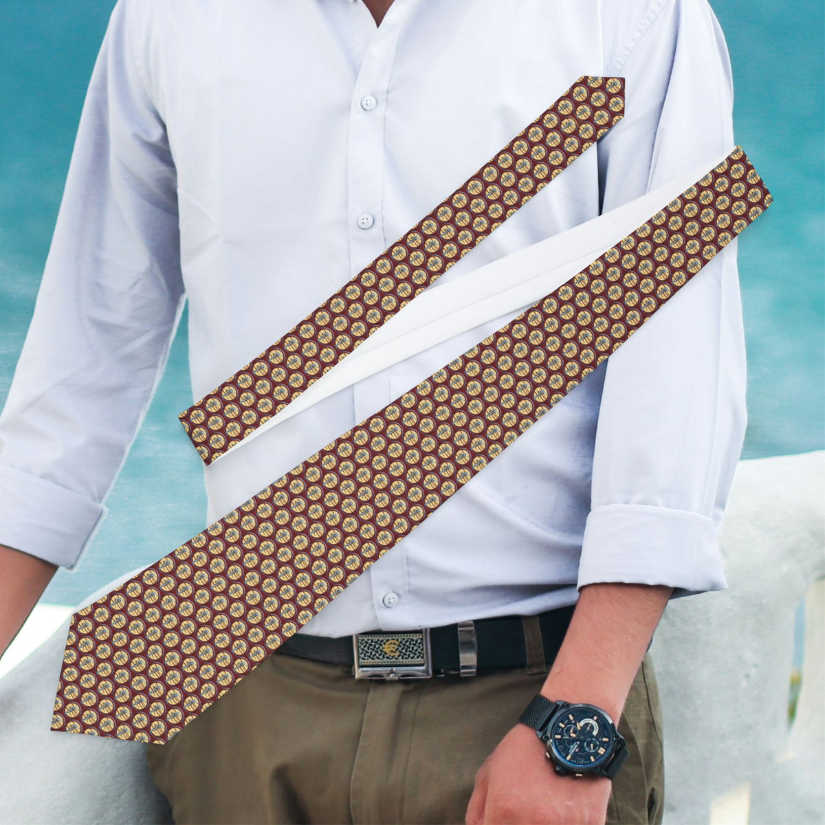 Moroni Graphic Dots inspiration tie