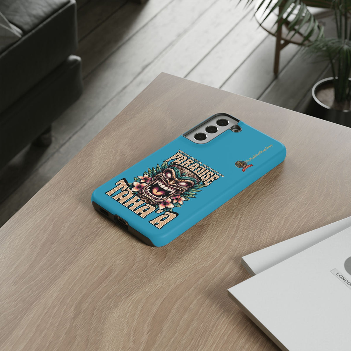 Tahaa – Coque Antichoc Premium « Tiki Féroce » | Design Tribal & Protection Maximale
